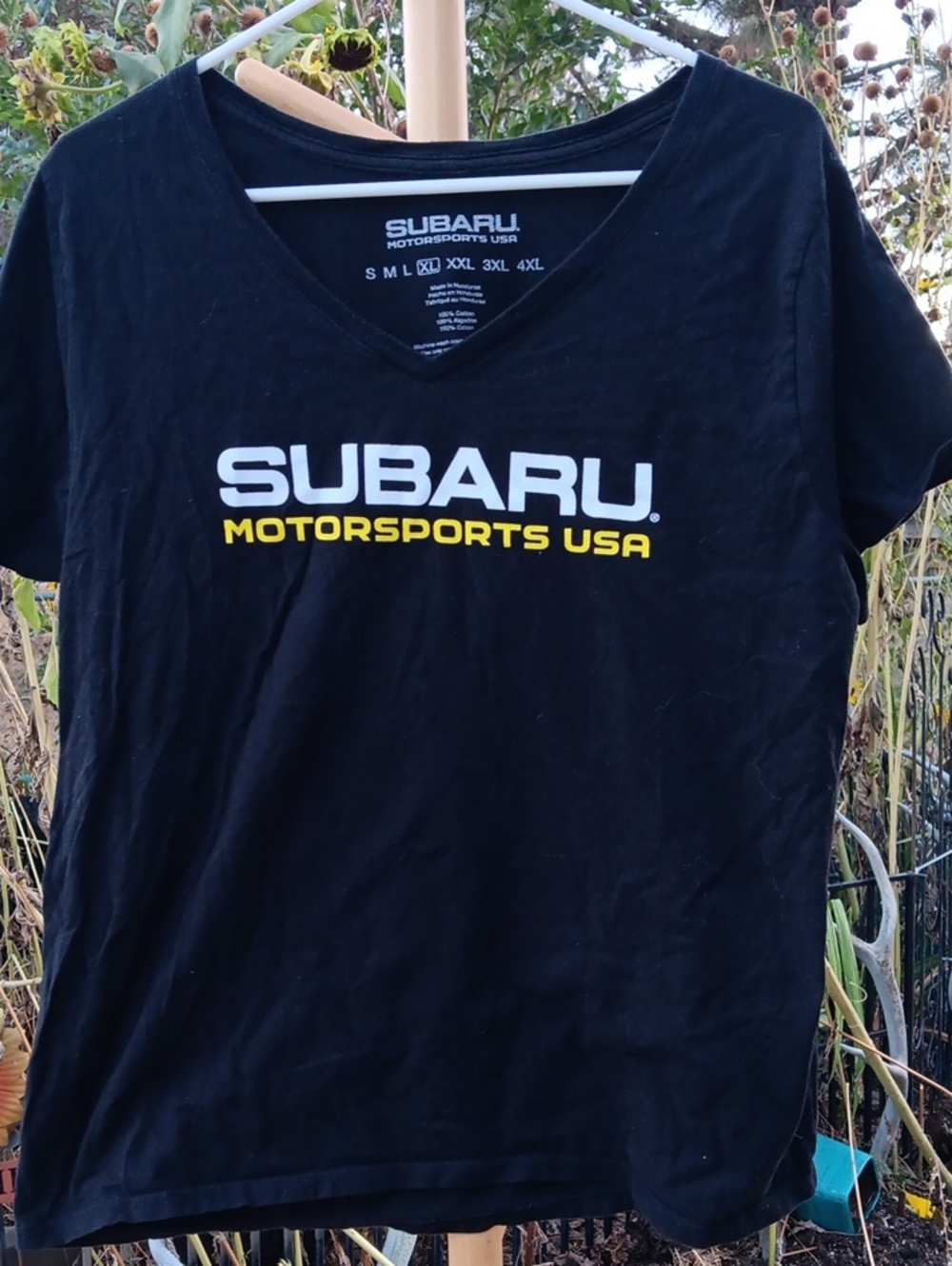 Women's Black Logo V-Neck Tee